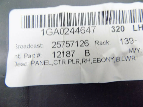 Center B Pillar Lower Trim Panel Right Passenger Black Cadillac CTS 03-05 06 07